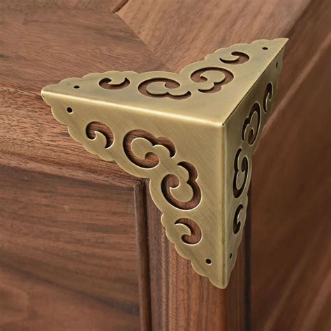 wood box metal edges|metal corners for wooden box.